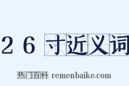 26寸近义词是什么意思的图片